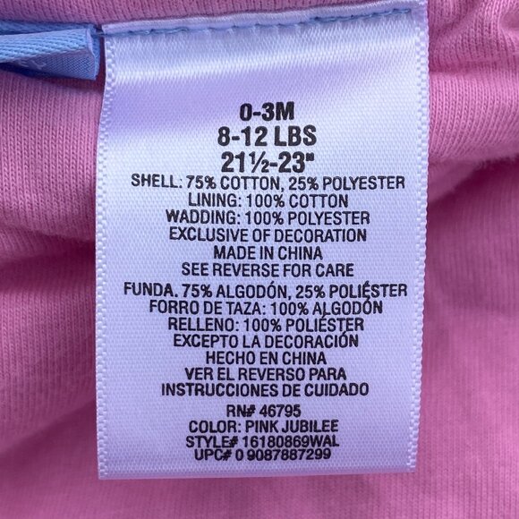 Disney Winnie the Pooh Embroidered Baby Velour Snowsuit Pink Bunting Zip-0-3 mos - Picture 14 of 16